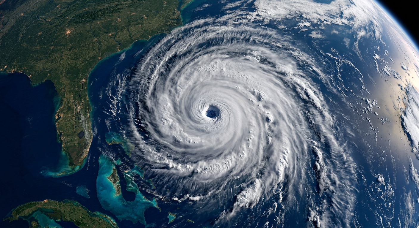 Weather event symbolizing real-world outcomes tied to market contracts