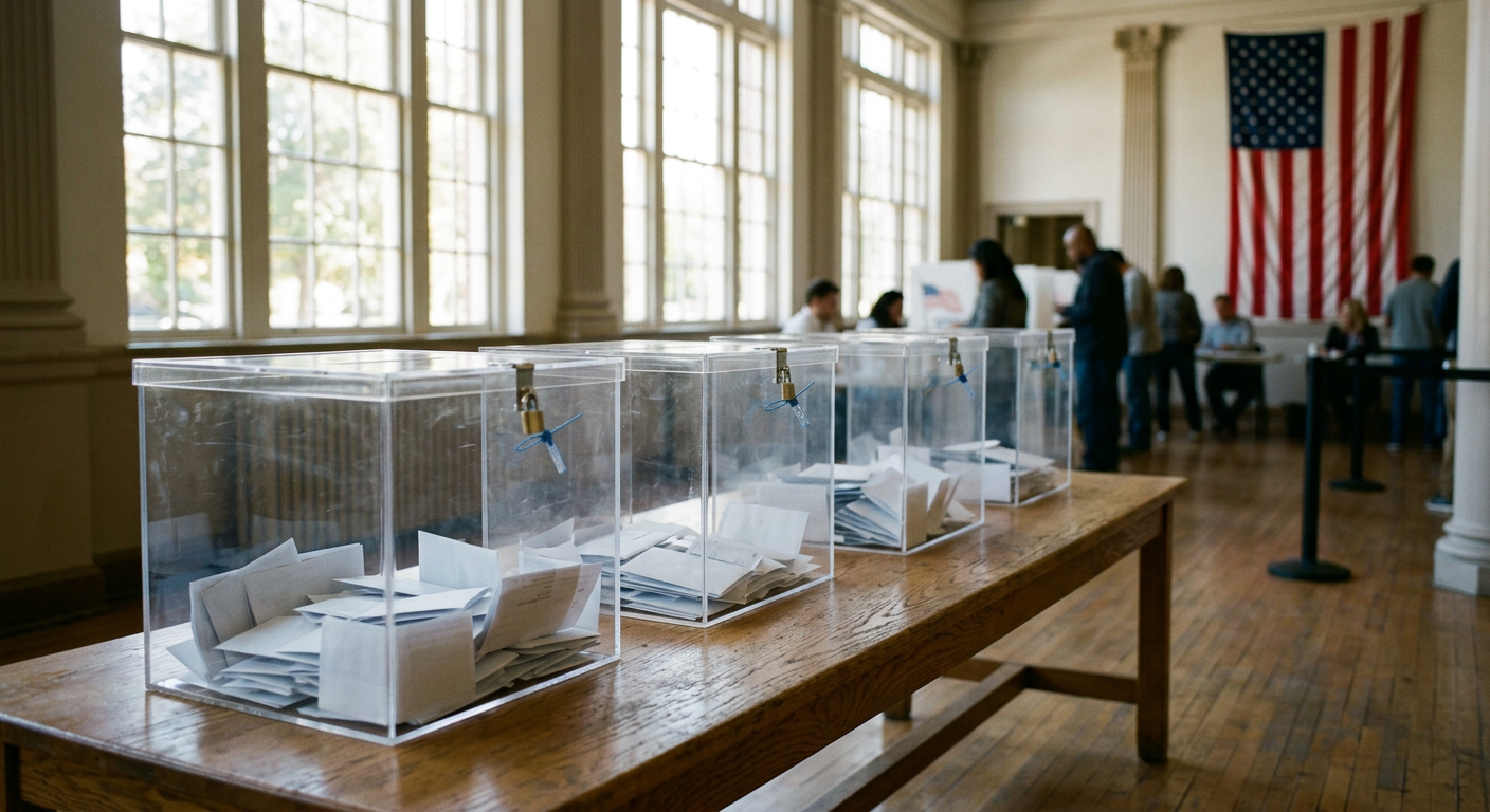 Election ballot boxes symbolizing political outcome markets