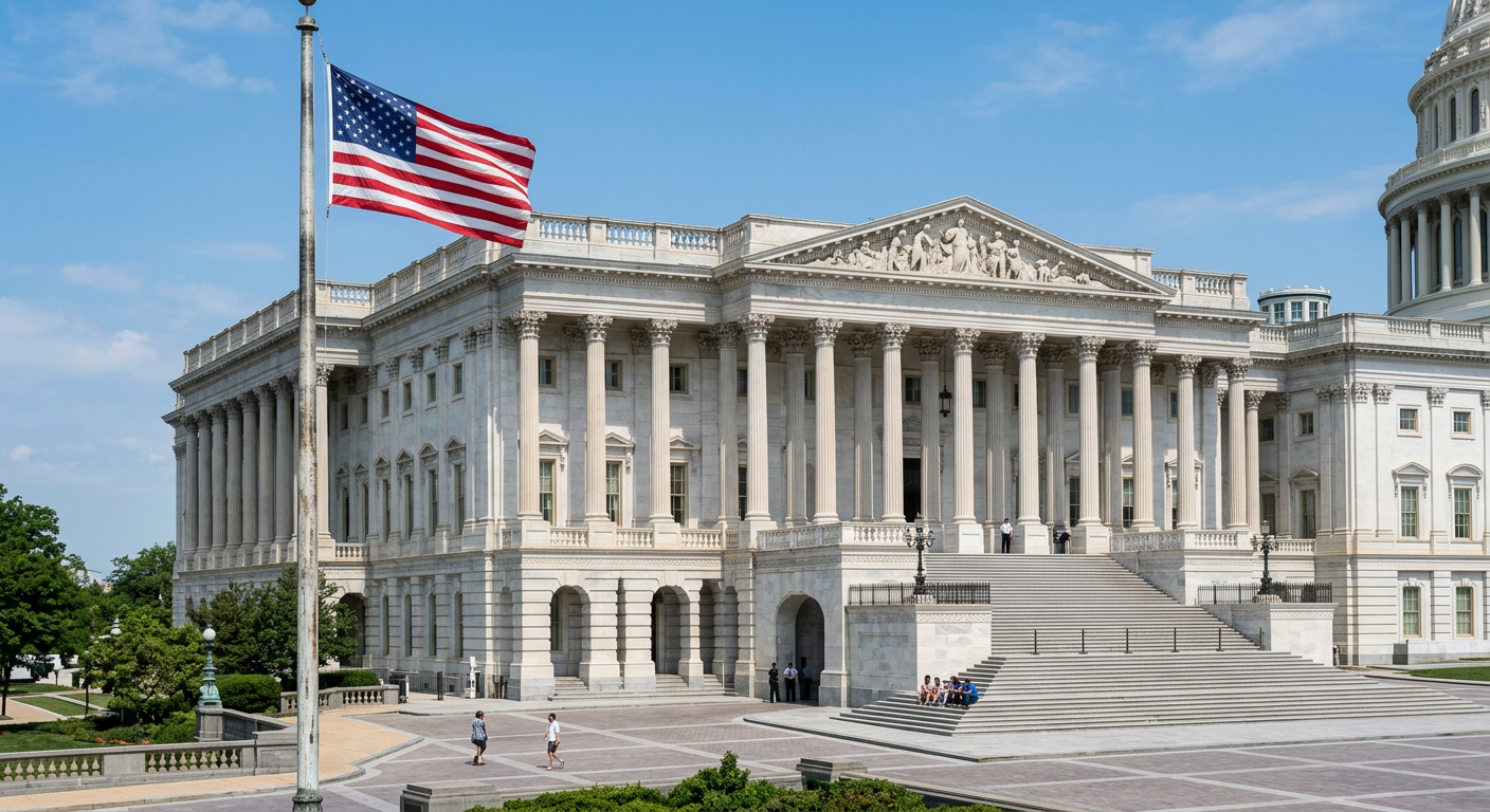 Courtroom or regulatory building symbolizing legal and regulatory oversight of trading platforms