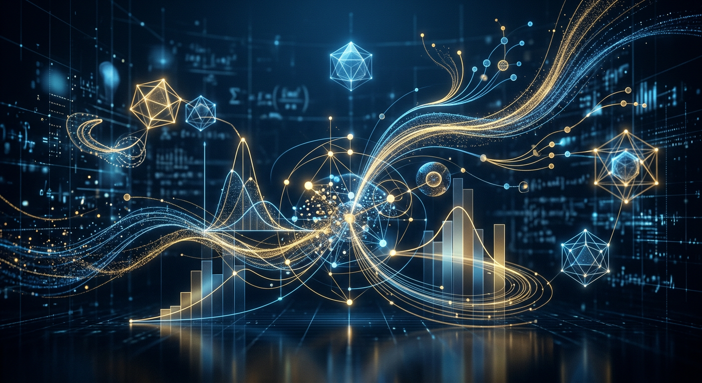 Financial data visualization representing commission calculations and market probability