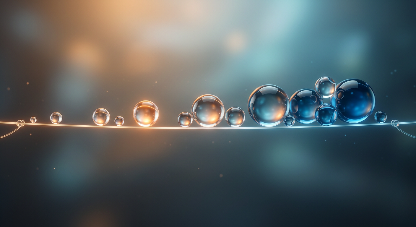 Abstract visualization of probability and risk in financial forecasting
